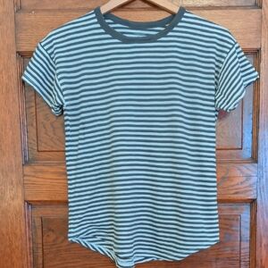 Madewell Striped Short Sleeve Tee - Black and White